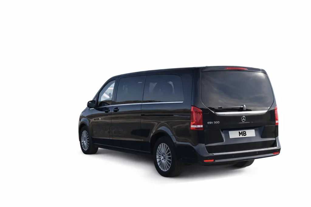 Mercedes EQV VTC eléctrico en Menorca para traslados privados sostenibles