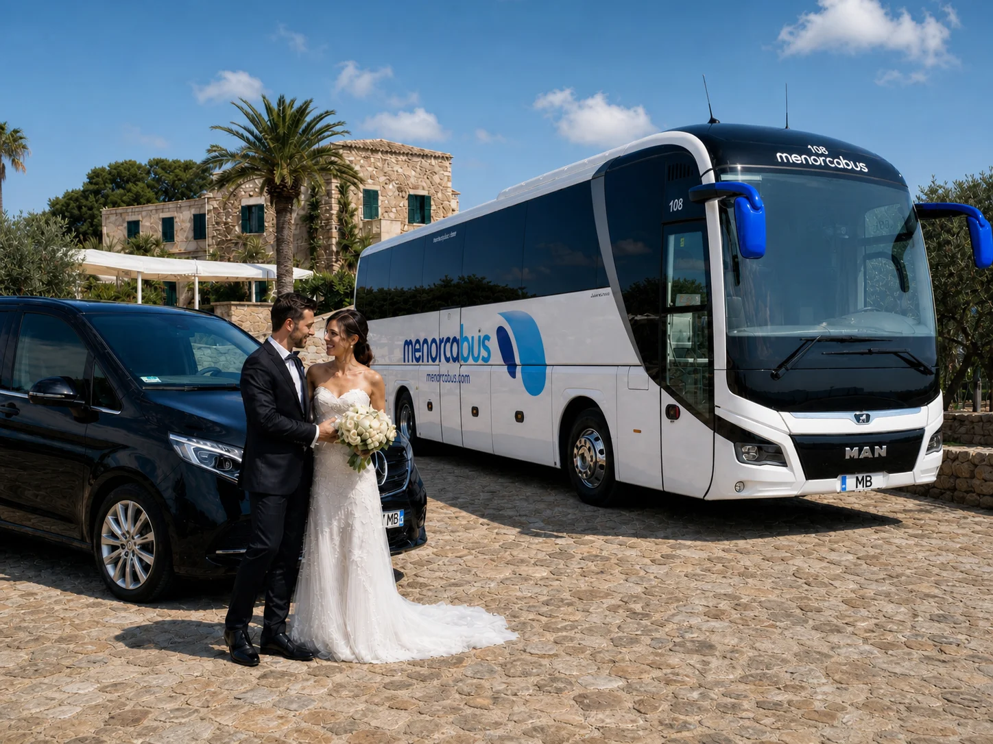 Flota autobuses en Menorca