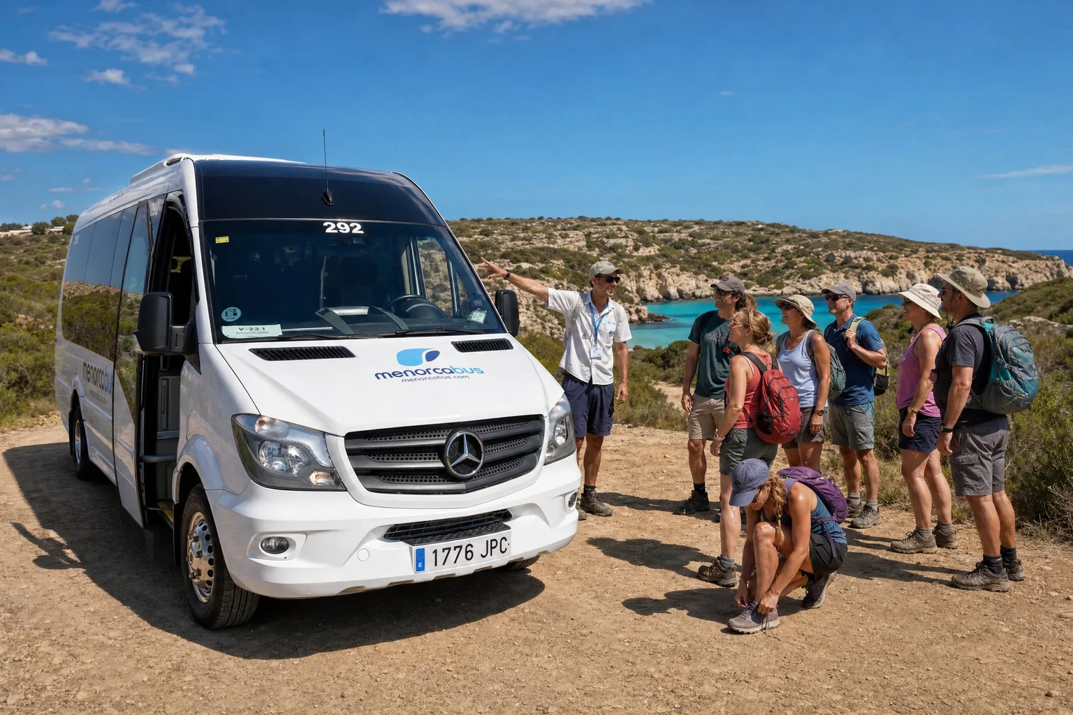 Flota autobuses en Menorca
