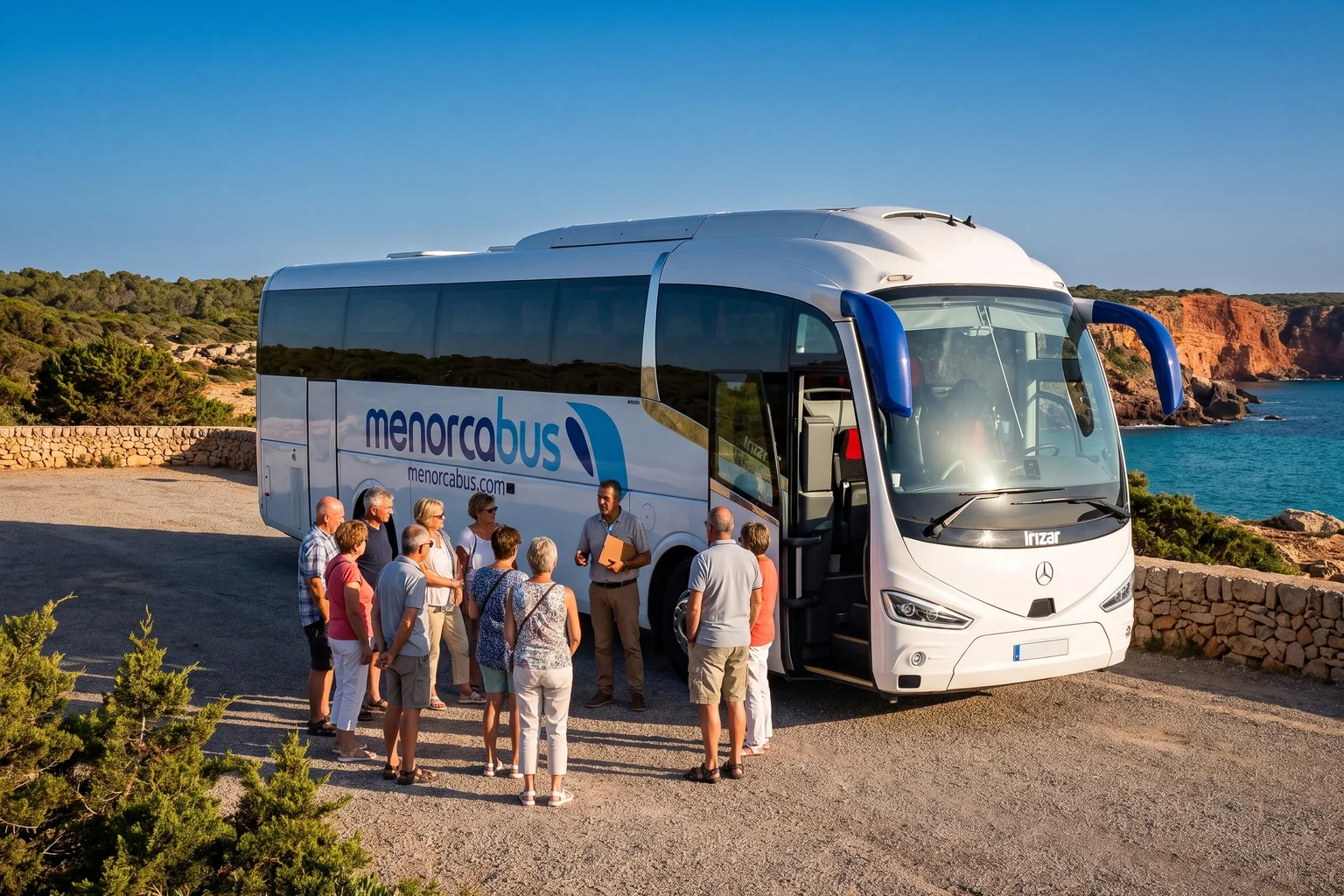 Flota autobuses en Menorca